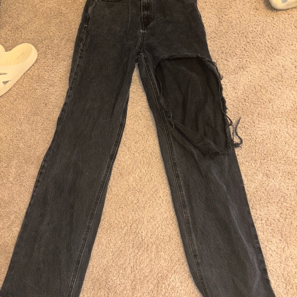 PLAYBOY Pacsun Women's Black Straight Leg Jeans - Picture 3 of 4